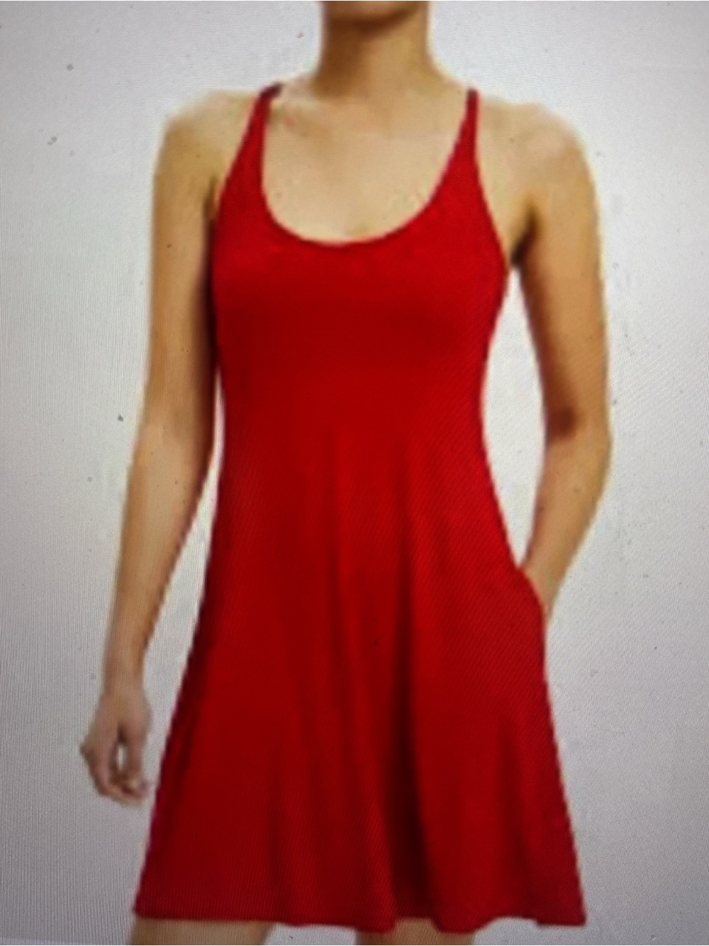 Lou & Grey Red Scoop Neck Mini Dress